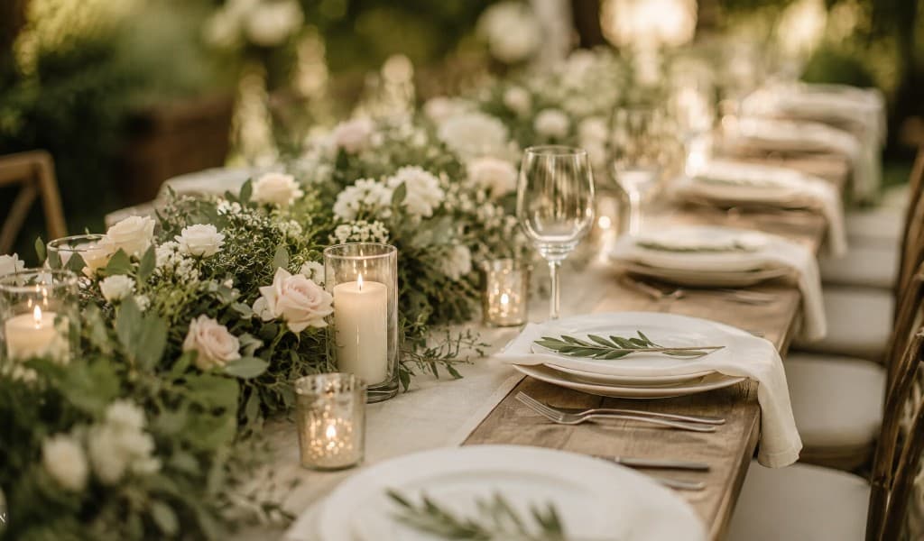A celebration table prepared in warm light — one continuous story beginning