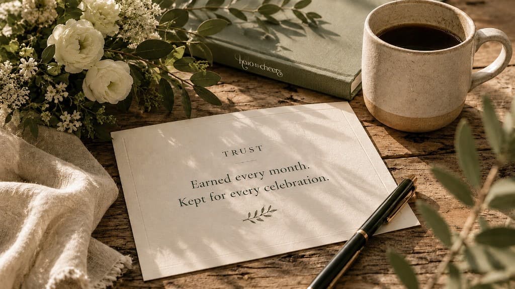 Trust — earned every month, kept for every celebration