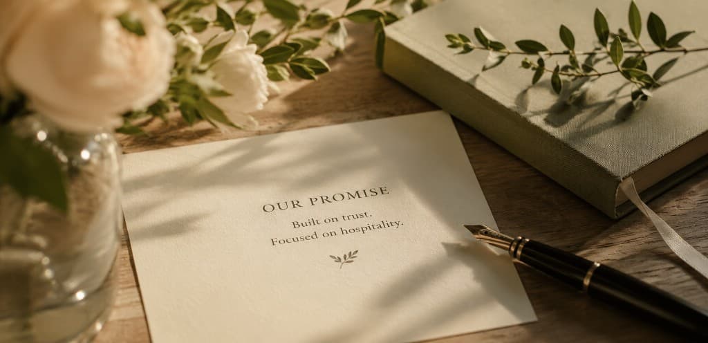 Our Promise — built on trust, focused on hospitality